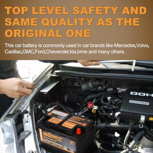 BCI Group 24F Car Battery, 12V 70Ah Automotive Battery Premium Maintenance Free AGM Batteries, 710CCA, 120RC, 36 Months Warranty