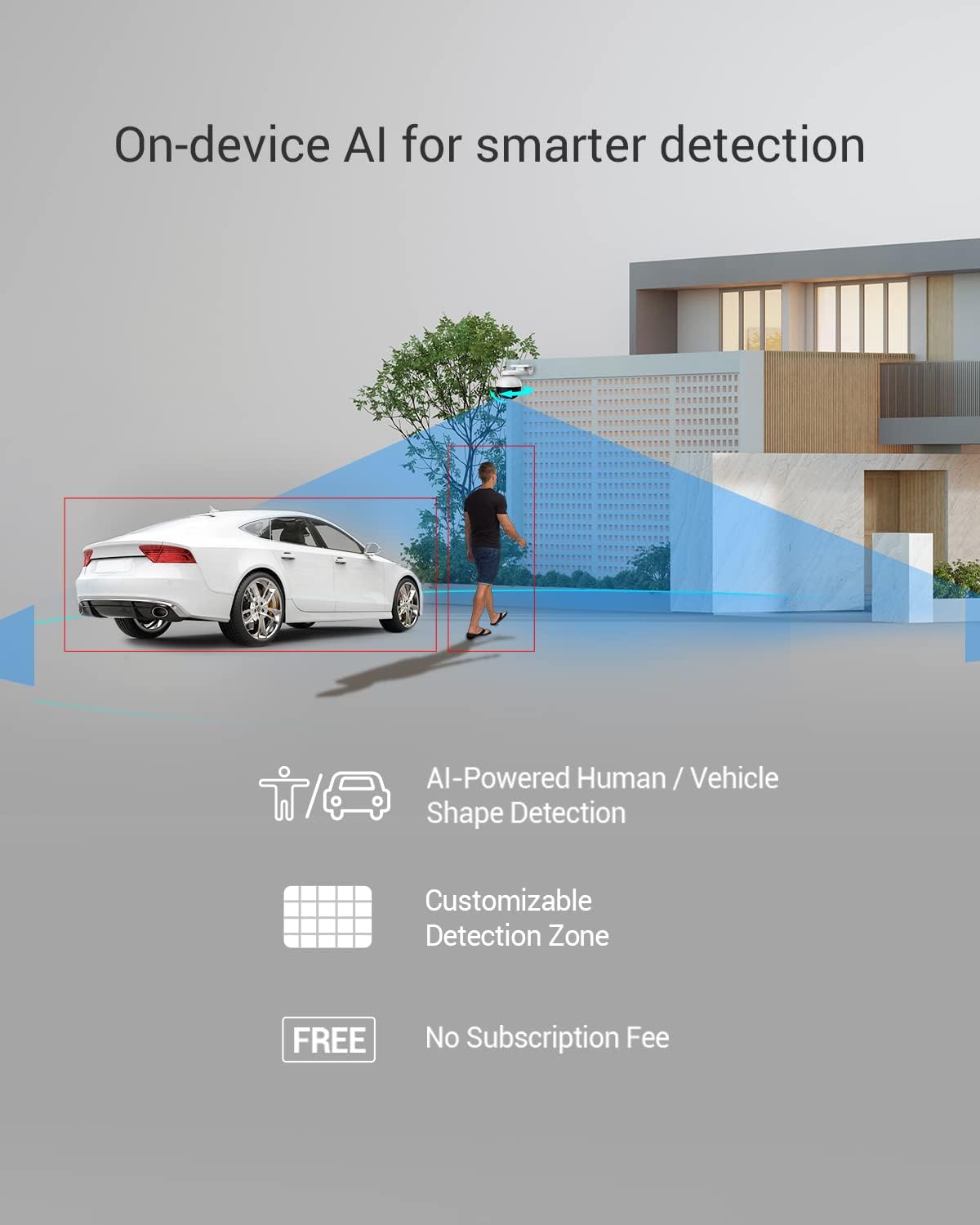 EZVIZ Outdoor Auto-Tracking Camera, Subject Lock, 12 Pre-Set dots Tracking,360&deg; Visual Coverage, IP65 Waterproof, Color Night Vision
