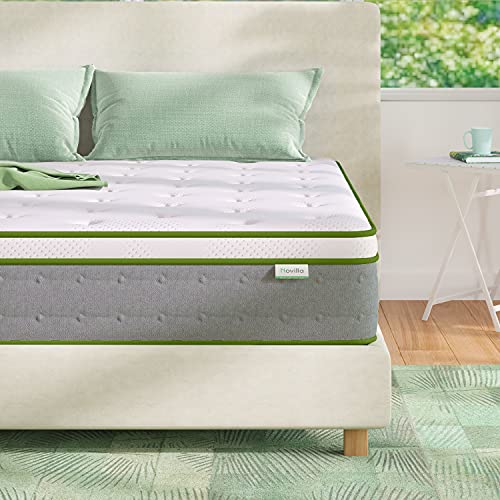 Novilla King Size Mattress 14 Inch, Hybrid Mattress King for Motion Isolation, Gel Memory Foam with Pressure Relief for Cool Night Sleep