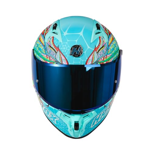 HAX Obsidian Pro Full Face Dual Visor Adult Motorcycle Helmet for Motorbike Street Bike with Pinlock Ready DOT Approved Matte Pink M