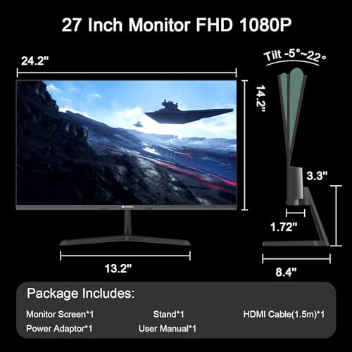 SANSUI 32 Inch Curved 240Hz Gaming Monitor High Refresh Rate, FHD 1080P Gaming PC Monitor HDMI DP1.4, Curved 1500R, 1Ms MPRT, HDR,Metal Stand