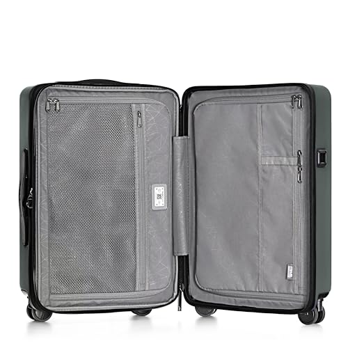 Traveler's Choice Markham Hardside Expandable Luggage with Double Spinner Wheels, Carry-On 21-Inch Suitcase, Green