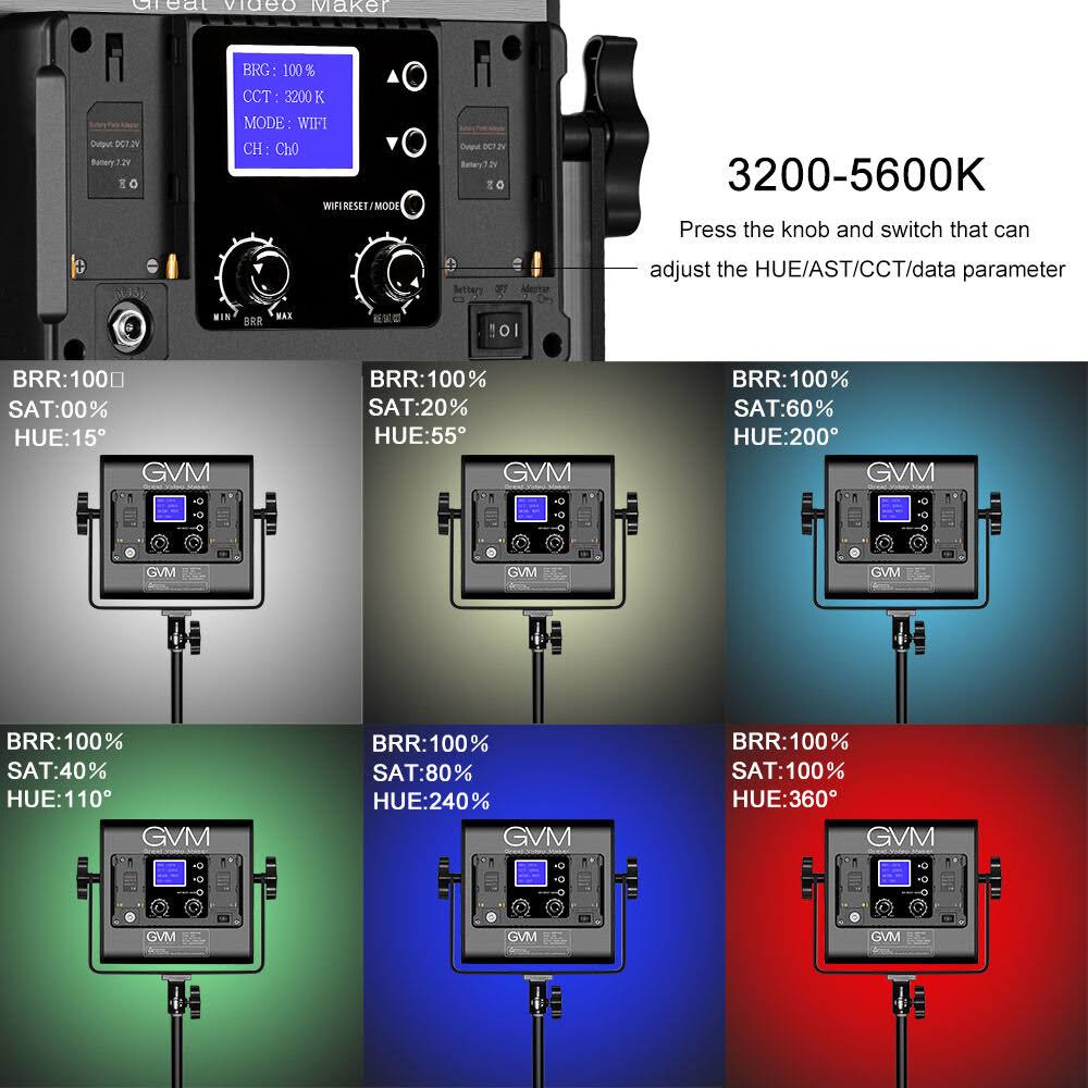 GVM RGB LED Video Lighting Kit, 800D Studio Video Lights with App Control, Video Lighting Kit for Youtube Photography Lighting,
