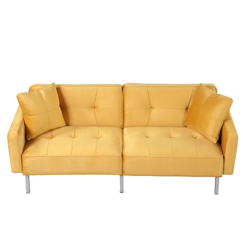Modern Convertible Folding Futon Sofa Bed for Compact Living Space, Apartment, Dorm