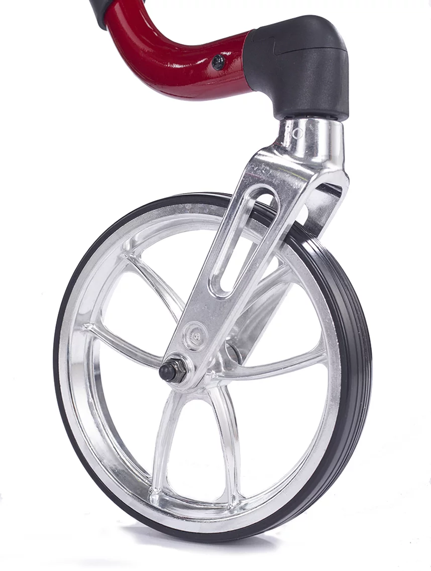 Comodita Avanti Rollator Walker with Unique One or Two-Hand Operation Ideal for Stroke Patients Lightweight Rolling Walker/Rollator (Metallic