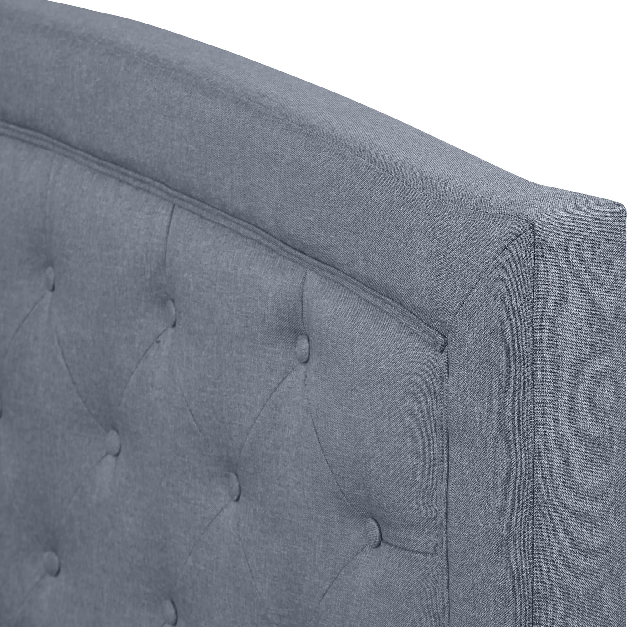 Camden Isle Carlisle Platform Bed | Button Tufted Headboard | King, Gray