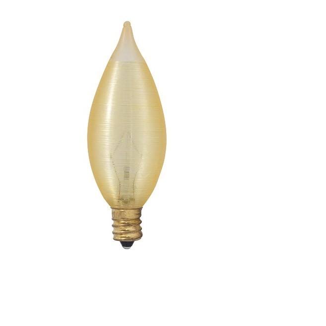 Bulbrite Spunlite Pack of (25) Dimmable Amber Candelabra (E12) Incandescent Bulb - 40 Watt - Amber C15 Medium