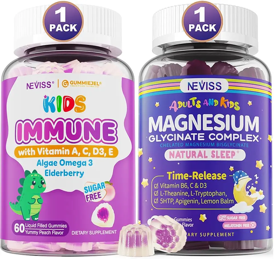 Kids Immune Gummies + Magnesium Glycinate Gummies - Kansas Nuitrition - HNZSDS