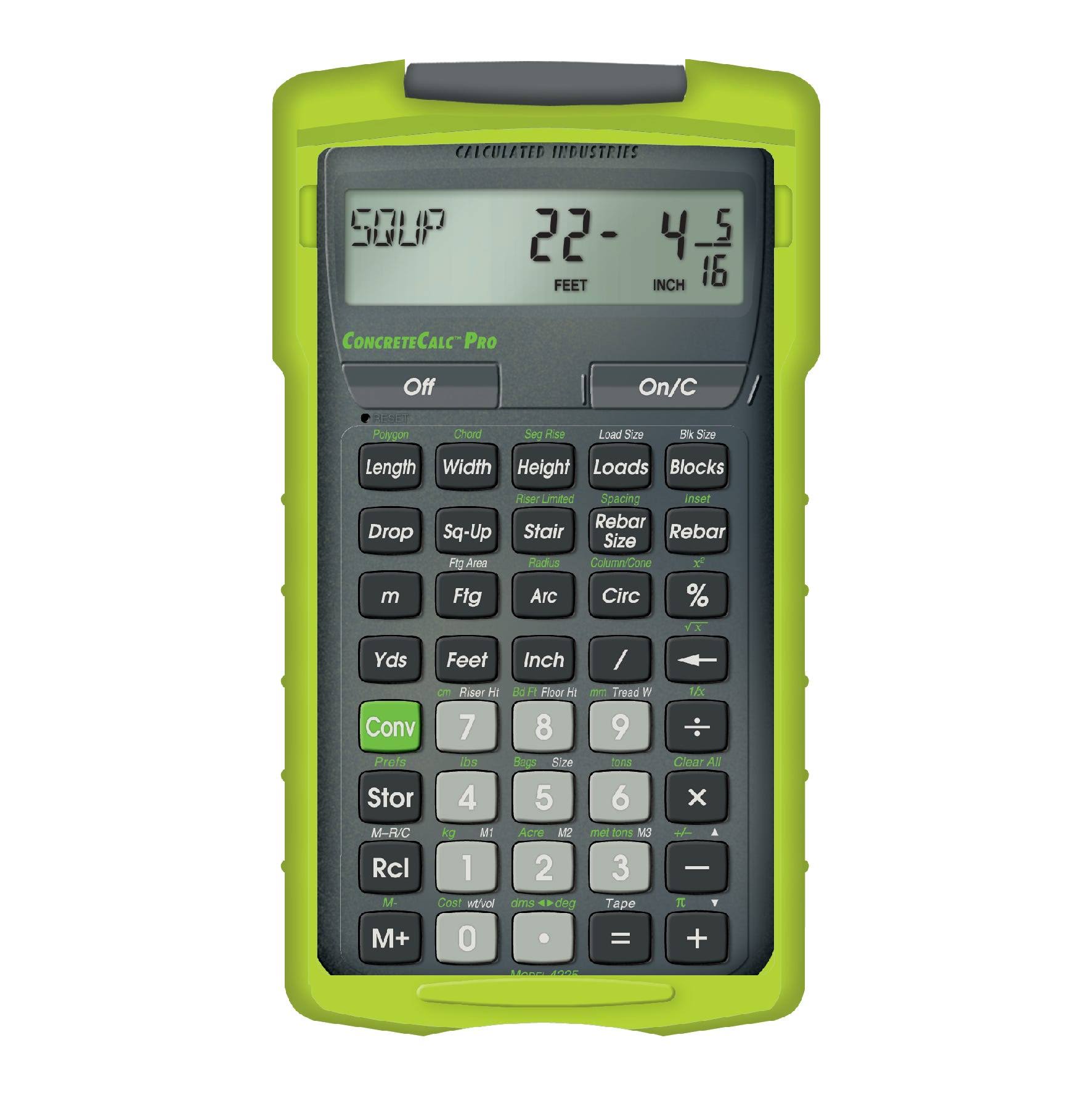 Calculated Industries 4225 Concrete Calculator Pro Construction