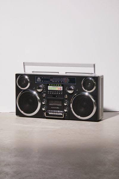 GPO Brooklyn Bluetooth Boombox 80W CD Cassette FM USB (Black)