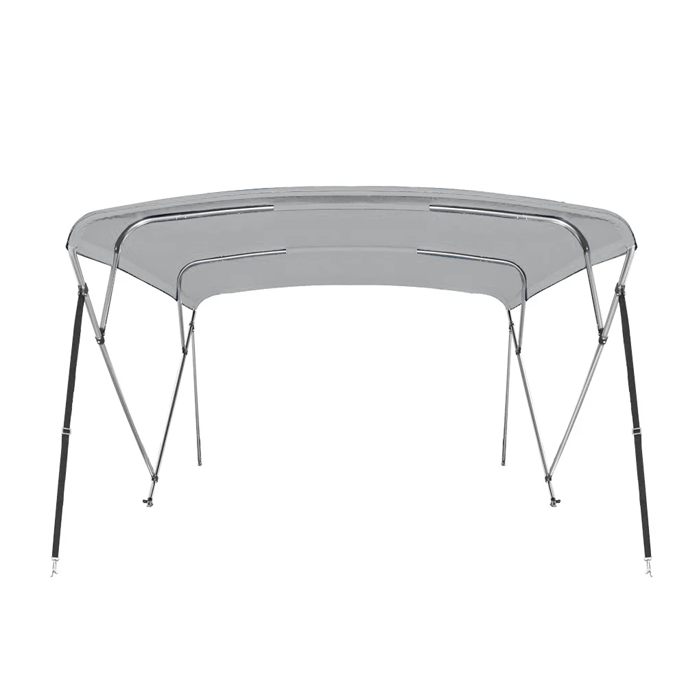 New Pontoon Bimini Top Boat Cover 4 Bow 54" H 67" - 72" W 8 ft. Long Gray