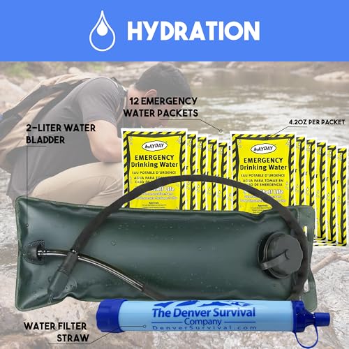 Denver: Premium 72 Hour Survival Backpack with Supplies - 2024 Model Bug Out Bag Backpack
