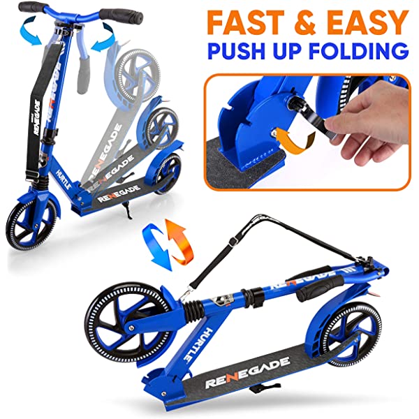 Hurtle Scooter &ndash; Scooter for Teenager &ndash; Kick Scooter &ndash; 2 Wheel Scooter with Adjustable T-Bar Handlebar &ndash