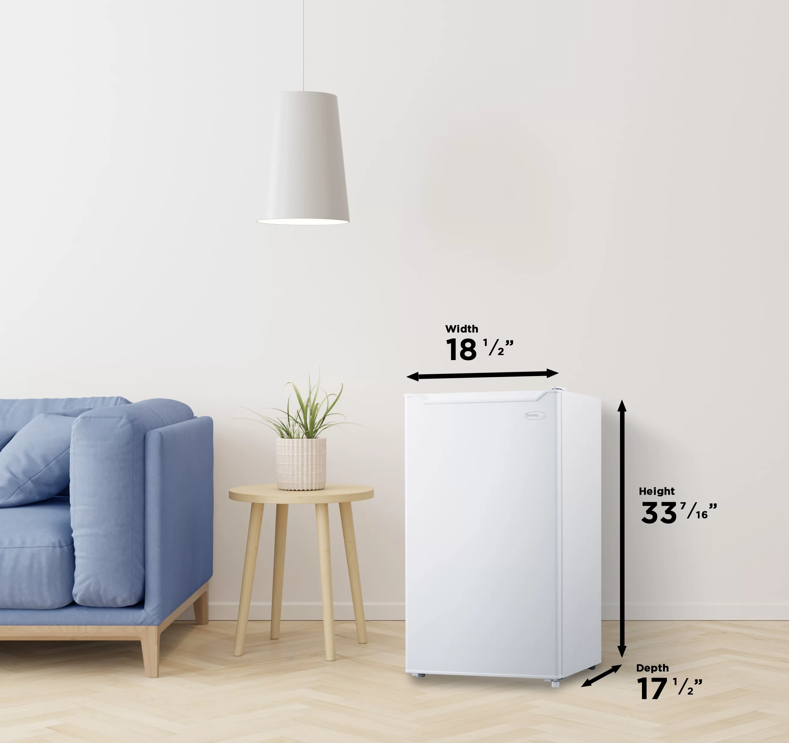 Danby DCR033B1WM 3.3 Cu. ft. Compact Fridge in White