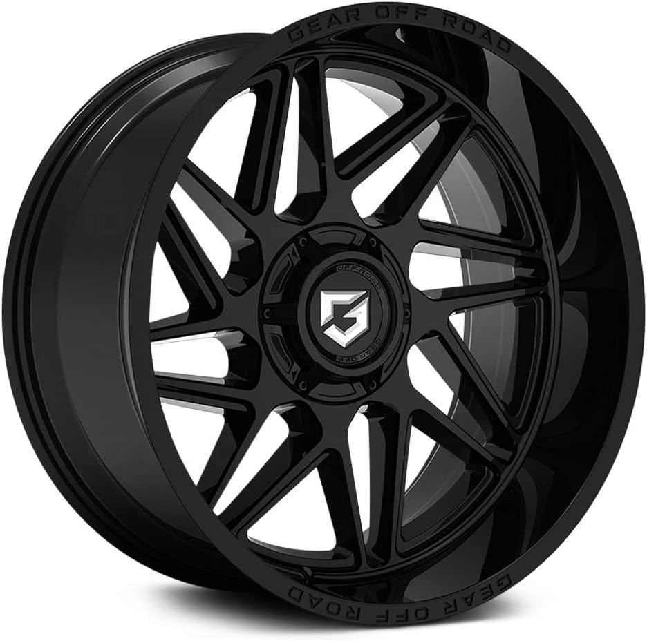 Gear Alloy 761B RATIO Custom Wheel - 22x10, 10 Offset, 6x139.7 Bolt Pattern, 106.2mm Hub - Black Rim