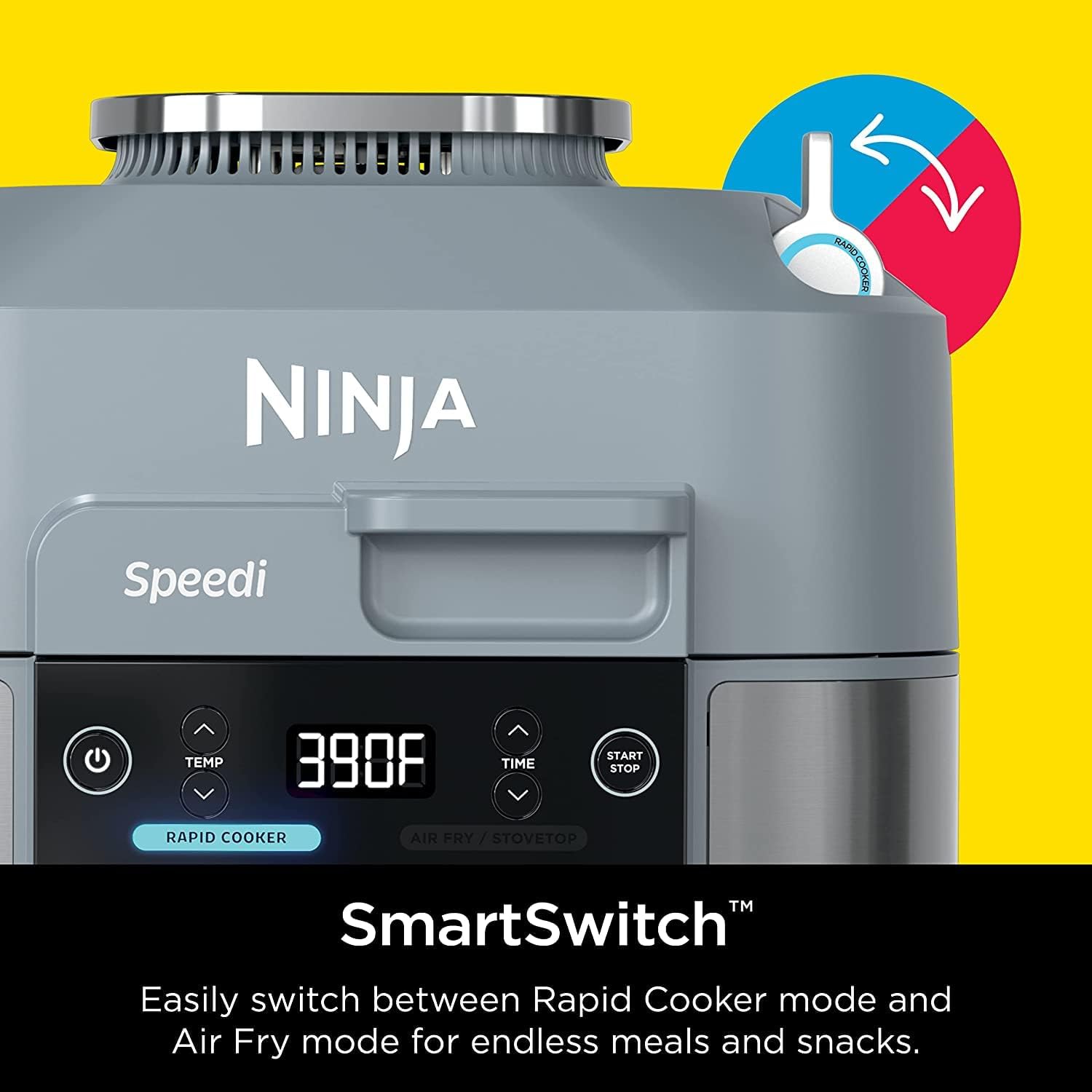 Ninja SF301 Speedi Rapid Cooker & Air Fryer, 6-Quart Capacity, 12-in-1 Functions to Steam, Bake, Roast, Sear, Sauté, Slow Cook, Sous Vide & More