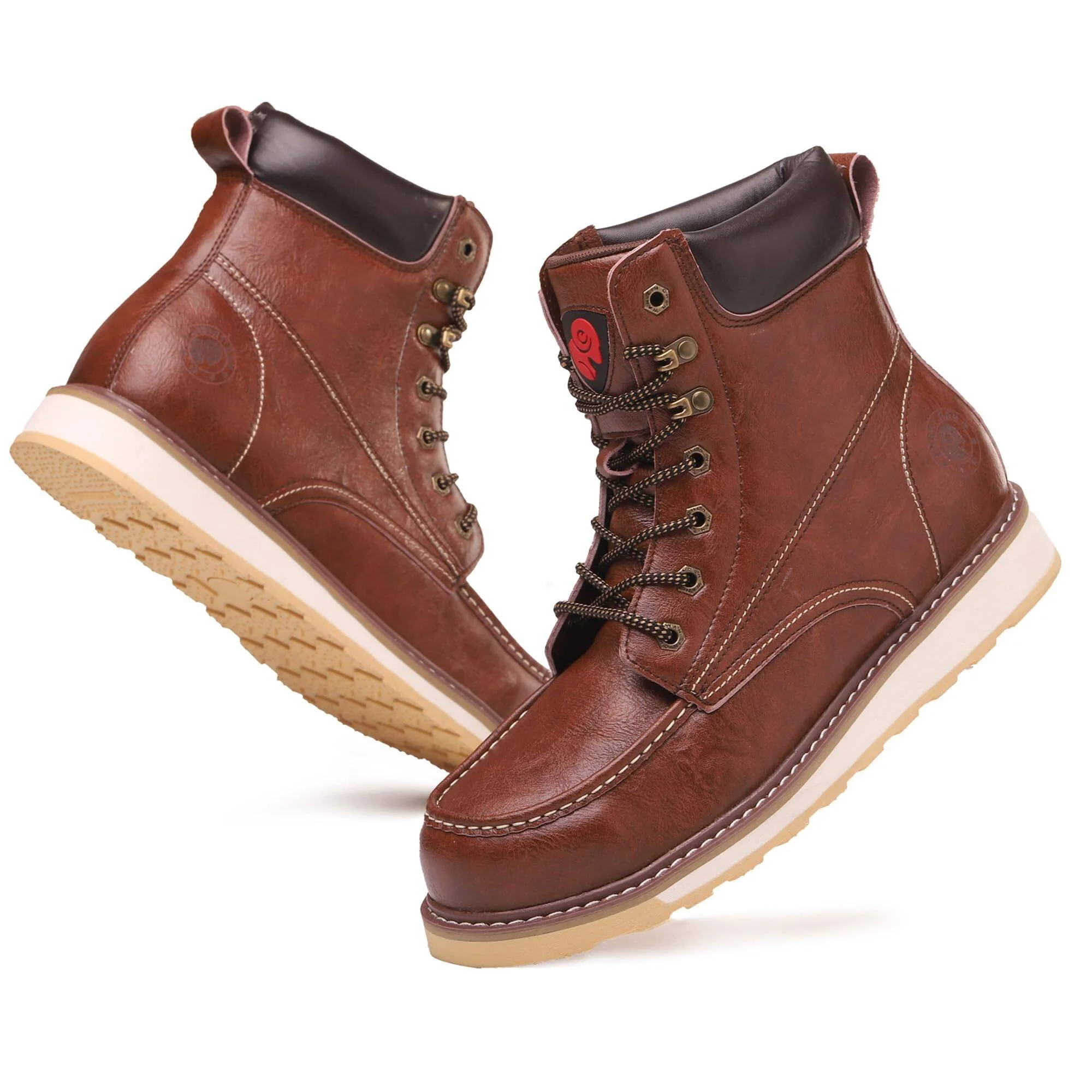 ANGRYRAM Work Boots for Men Steel Toe Boots,Waterproof Slip Resistant Industrial & Construction Work Boots - Curated Treasures Market