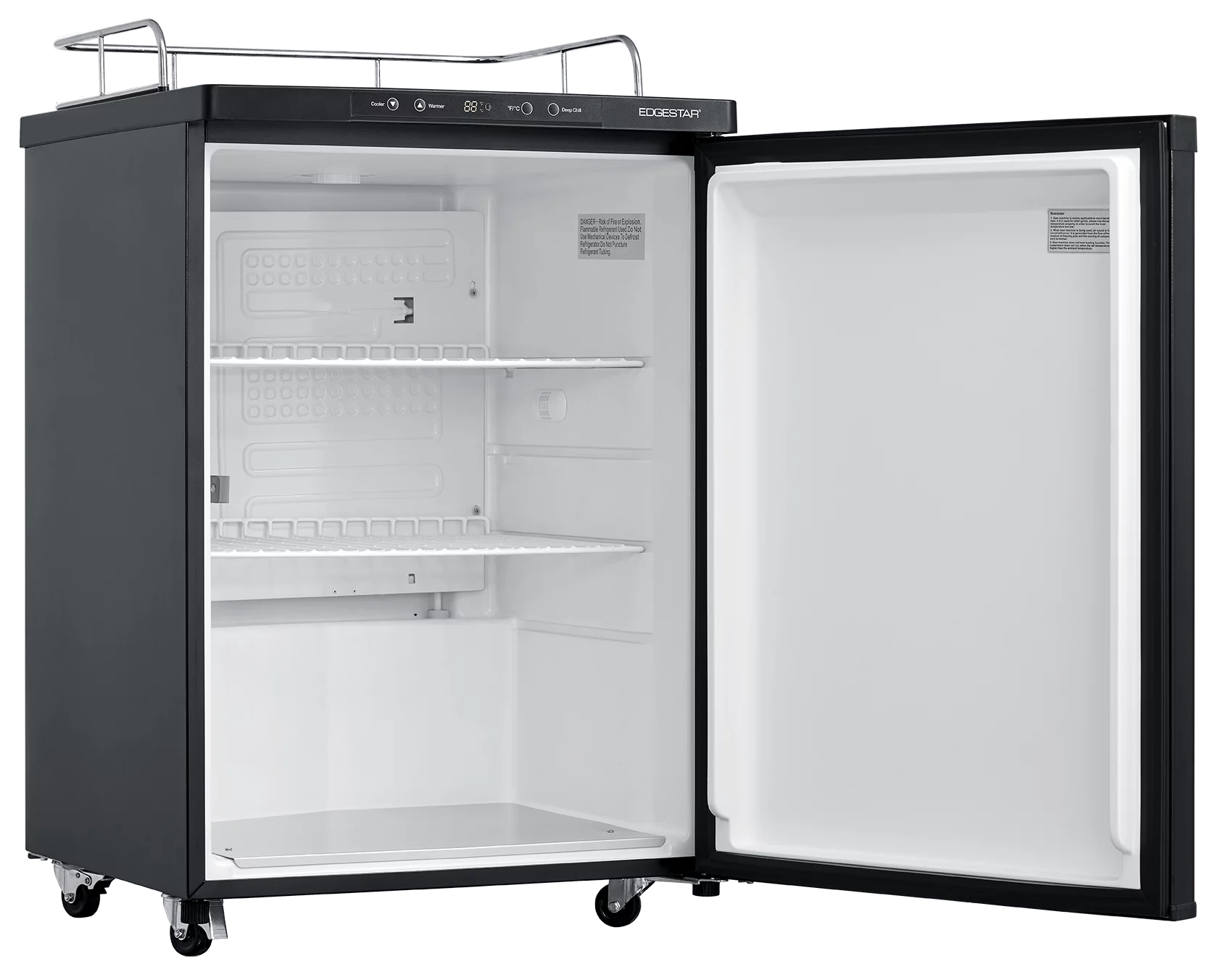 Edgestar Br3002 24" Wide Kegerator Conversion Refrigerator For Full Size Kegs - Black