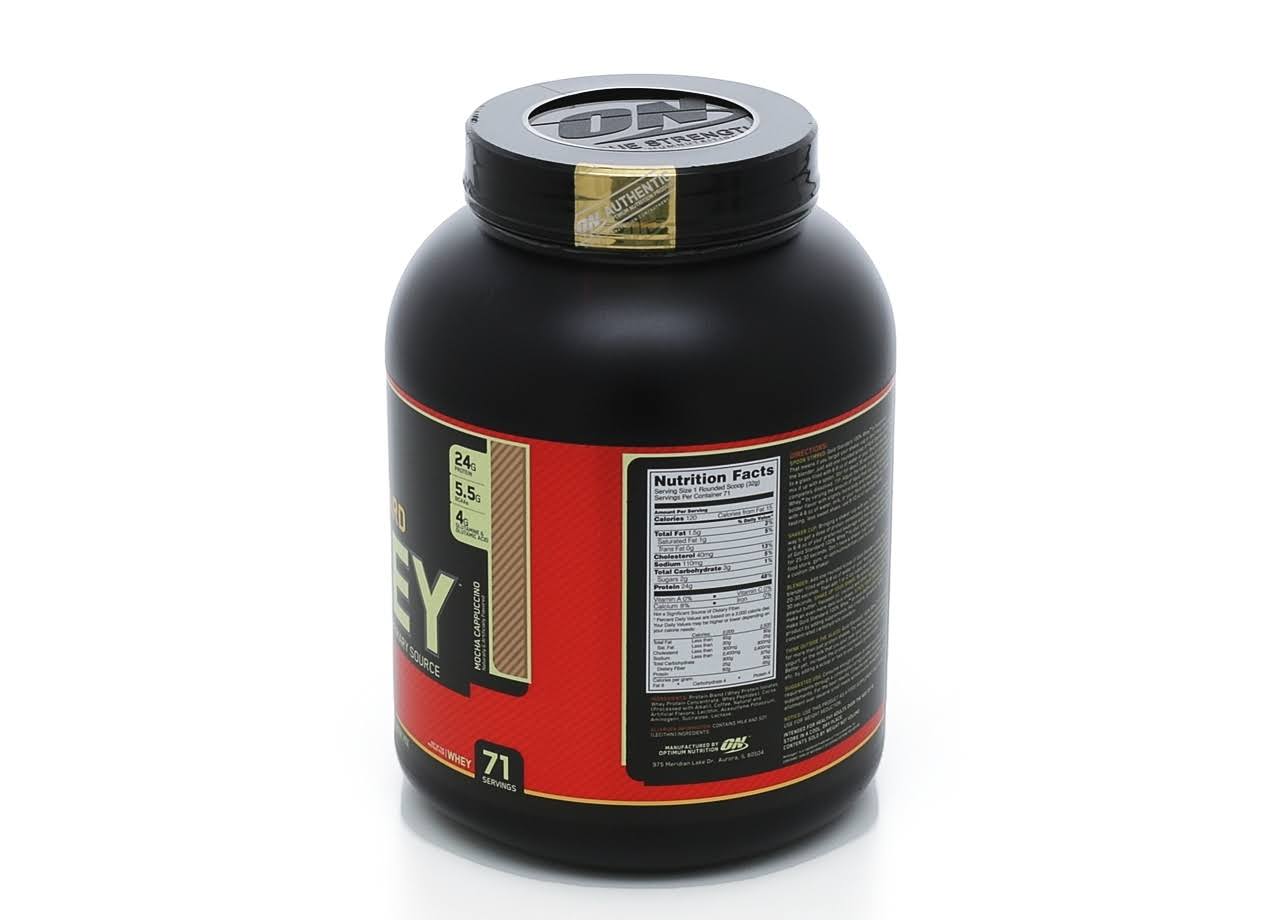 Optimum Nutrition 100% Whey Gold Standard, Mocha Cappuccino - 5 lb tub