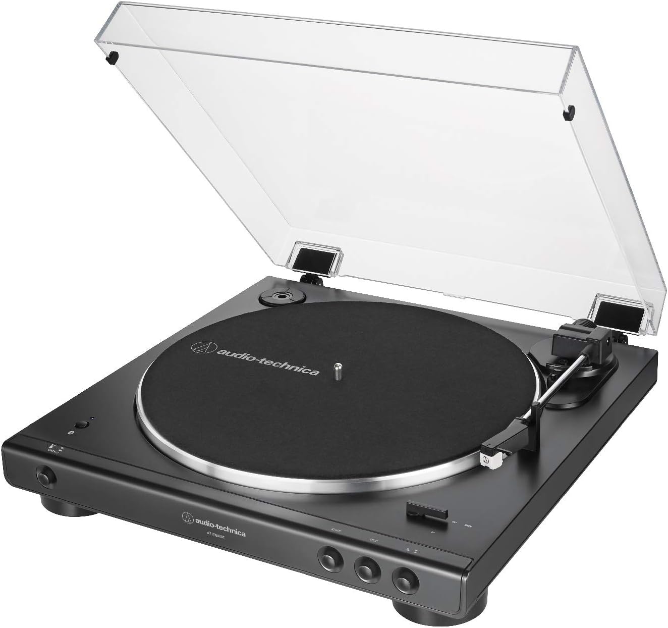 Audio-Technica AT-LP60XBT-BK Bluetooth Turntable (Black) Bundle with Microlab Pro1BT Bluetooth Bookshelf Speakers Pair (2 Items)