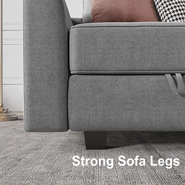 HONBAY Convertible Sectional Sofa U Shaped Couch with Reversible Chaise Modular Oversized Couch Sectional Sofa with Ottomans