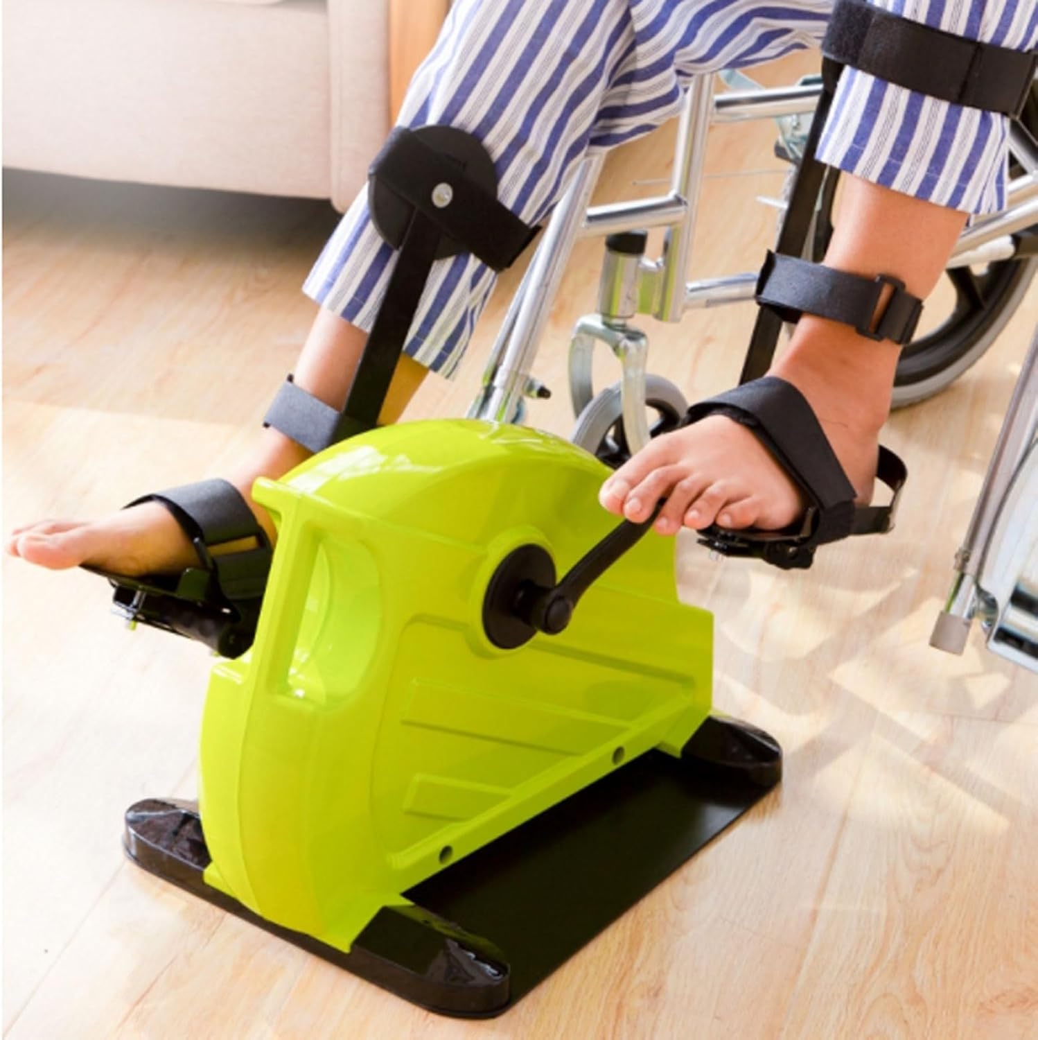 Pedal Exerciser for Seniors, Portable Under Desk Fitness Machine , Indoor Pedal Exerciser Machine Bike for Arms, Legs