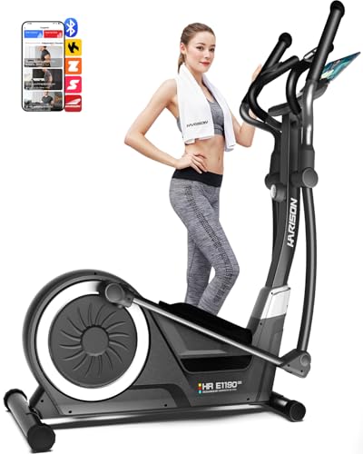 HARISON Elliptical Machine for Home 350 LBS Capacity, Magnetic Elliptical Exercise Machine with 16-Level Resistance Control