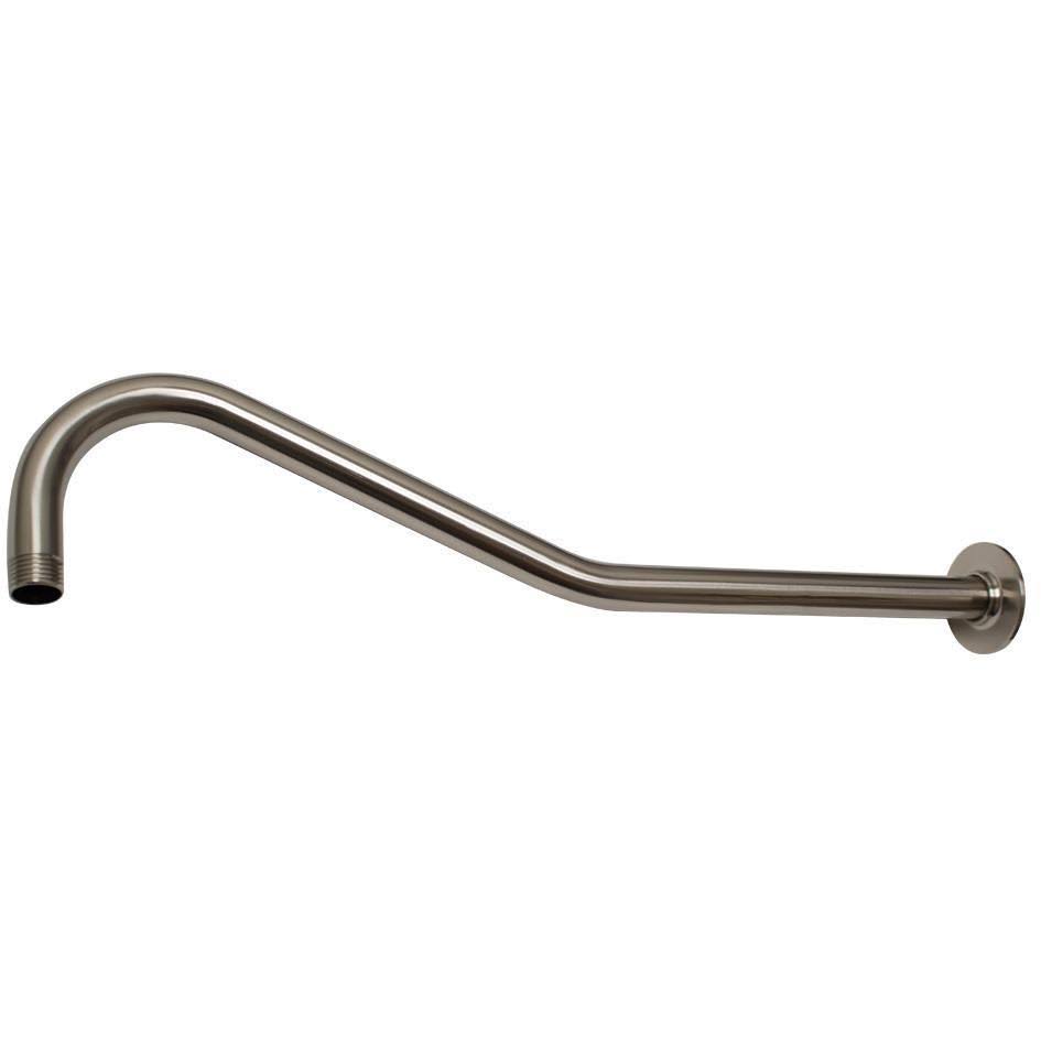 Whitehaus WHSA520-BN Showerhaus Long Hooked Solid Brass Shower Arm - Brushed Nickel
