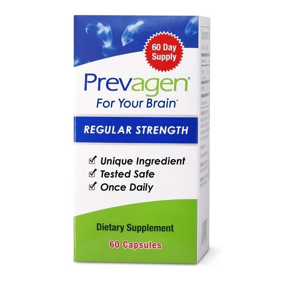 Prevagen Regular Strength Capsules, 60ct 1 Pack, Prevagen with Apoaequorin & Vitamin D - Kansas Nuitrition - HNZSDS