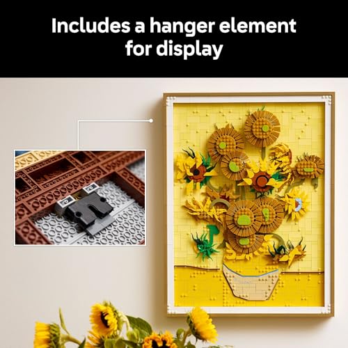 LEGO Art Vincent Van Gogh &ndash; Sunflowers Building Set for Adults - Home Decor Idea - Brick Built Painting - Creative Activity Gift for Adults