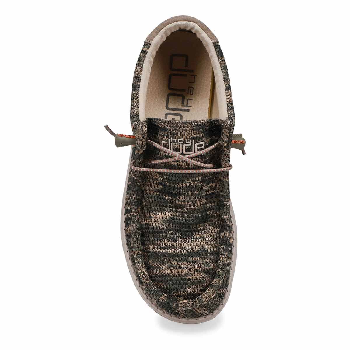 Hey Dude Men&s Wally Sox Multi - Woodland Camo - 13