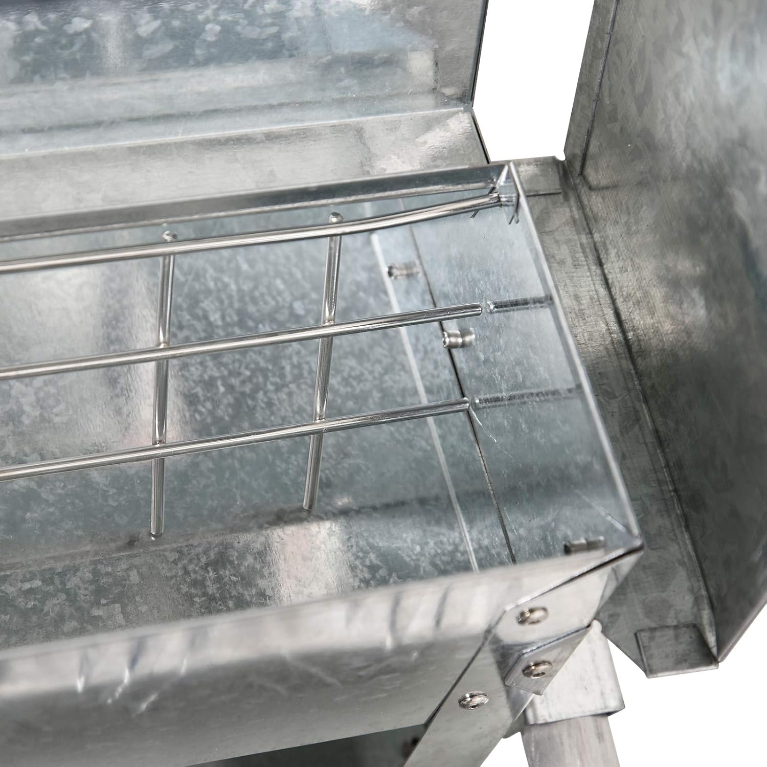 PawHut 25 lbs Capacity Automatic Chicken Poultry Feeder with a Galvanized Steel and Aluminium Build, Weatherproof Design