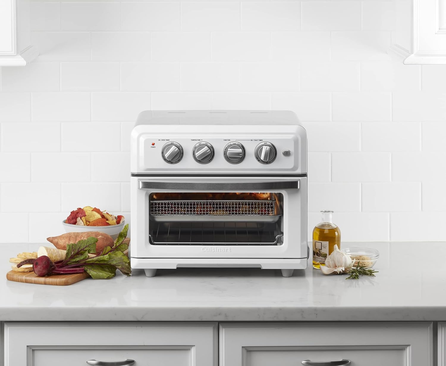 Cuisinart TOA-60W Convection AirFryer Toaster Oven, Premium 1800-Watt Motor with 7-in-1 Functions and Wide Temperature Range