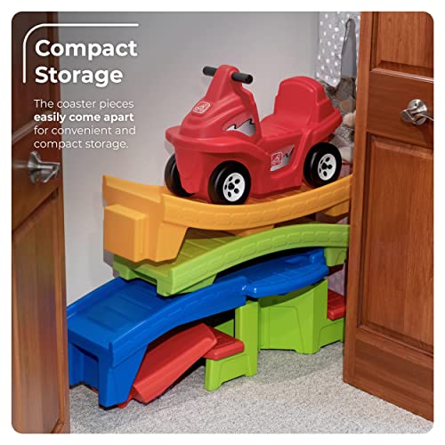 Step2 Up & Down Roller Coaster Toy for Kids, Ride On Push Car, Indoor/Outdoor Playset, Toddlers Ages 2 - 5 years old, Compact Storage