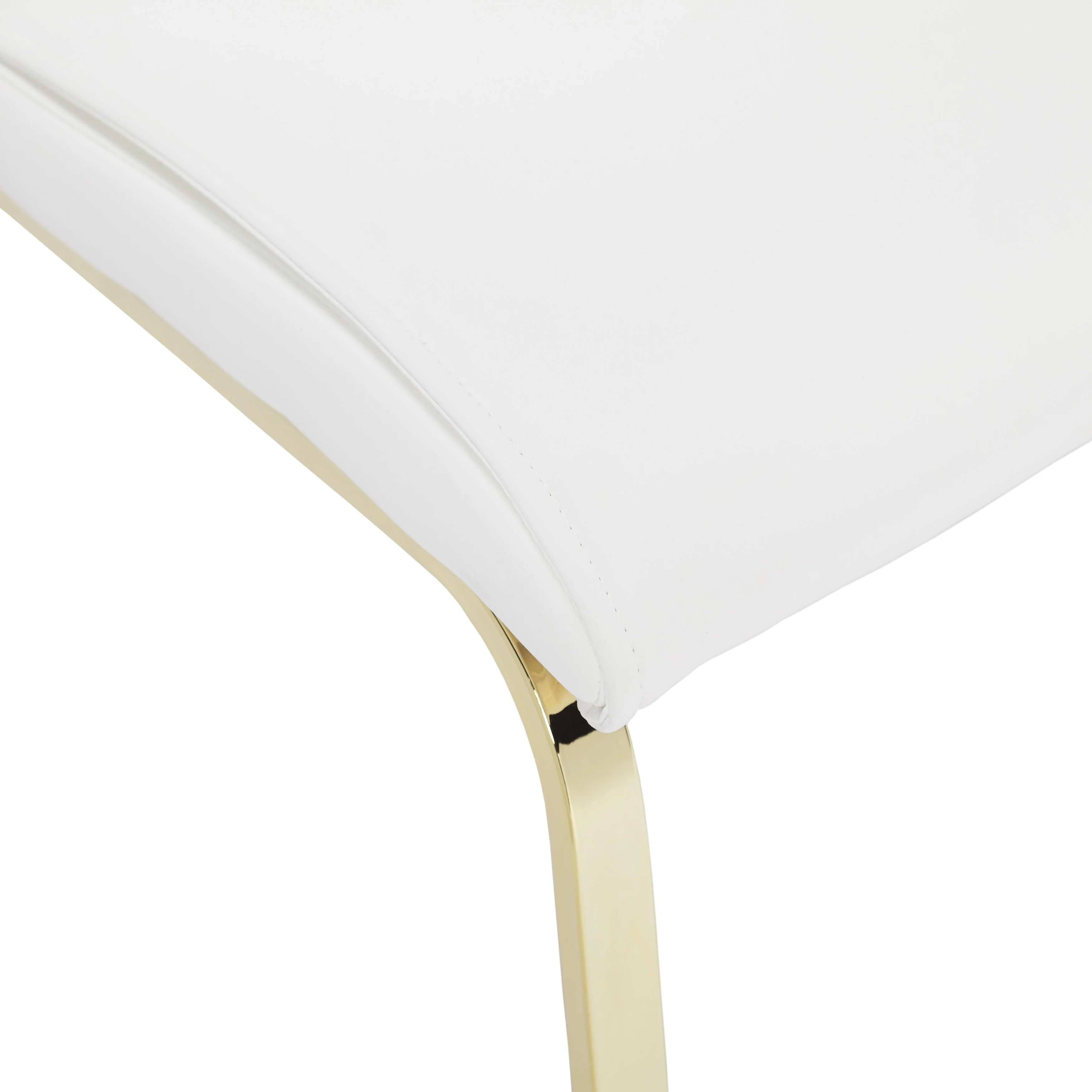 Simple Living Simple Uptown Glam Gold Faux Leather Parsons Chairs (Set of 2) Black