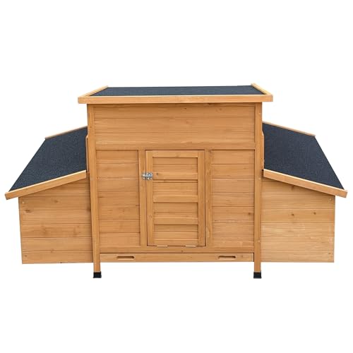 109.6'' Large Wood Chicken Coop Enclosures,Walk-in Poultry Cage