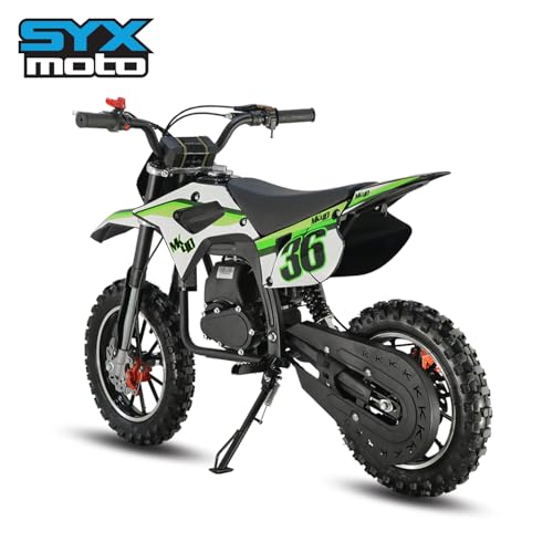 SYX MOTO 40CC 4-Stroke Mini Dirt Bike for Kids and Teens 8-14 Yrs, Gas Powered Off-Road,Pull Start, Safety Throttle Control