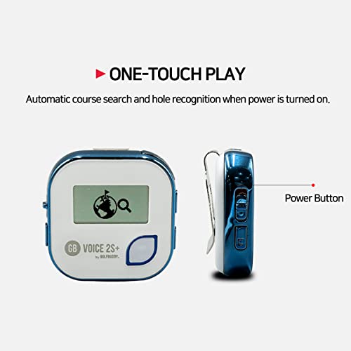 GOLFBUDDY Voice 2S+ Talking GPS Rangefinder, Clip on Hat Golf Navigation, Slope Mode on/Off, 18 Hours Battery Life, Shot Distance Measurement