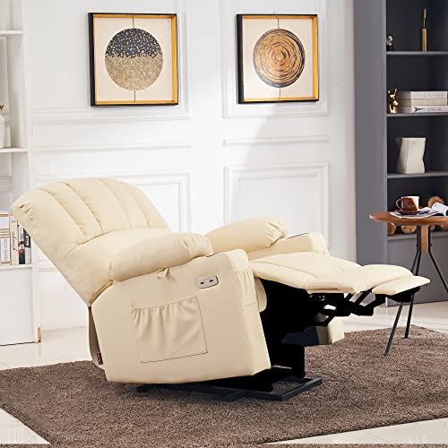 MCombo Oversized Power Lift Recliner Chair for Elderly, Lift Chair with Heat and Massage, Lift Recliner for Big and Tall, Cup Holders