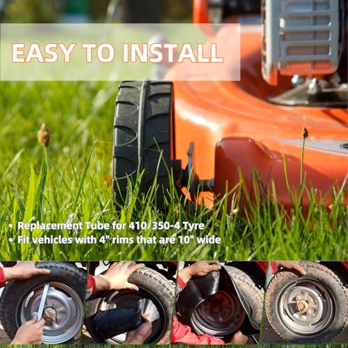 2 Pack 4.80/4.00-8 Heavy Duty Replacement Tire Tube 4.80-8 Tire Inner Tubes For Wheelbarrow wheel barrow Garden Carts Lawn Mowers Tillers Unicycles