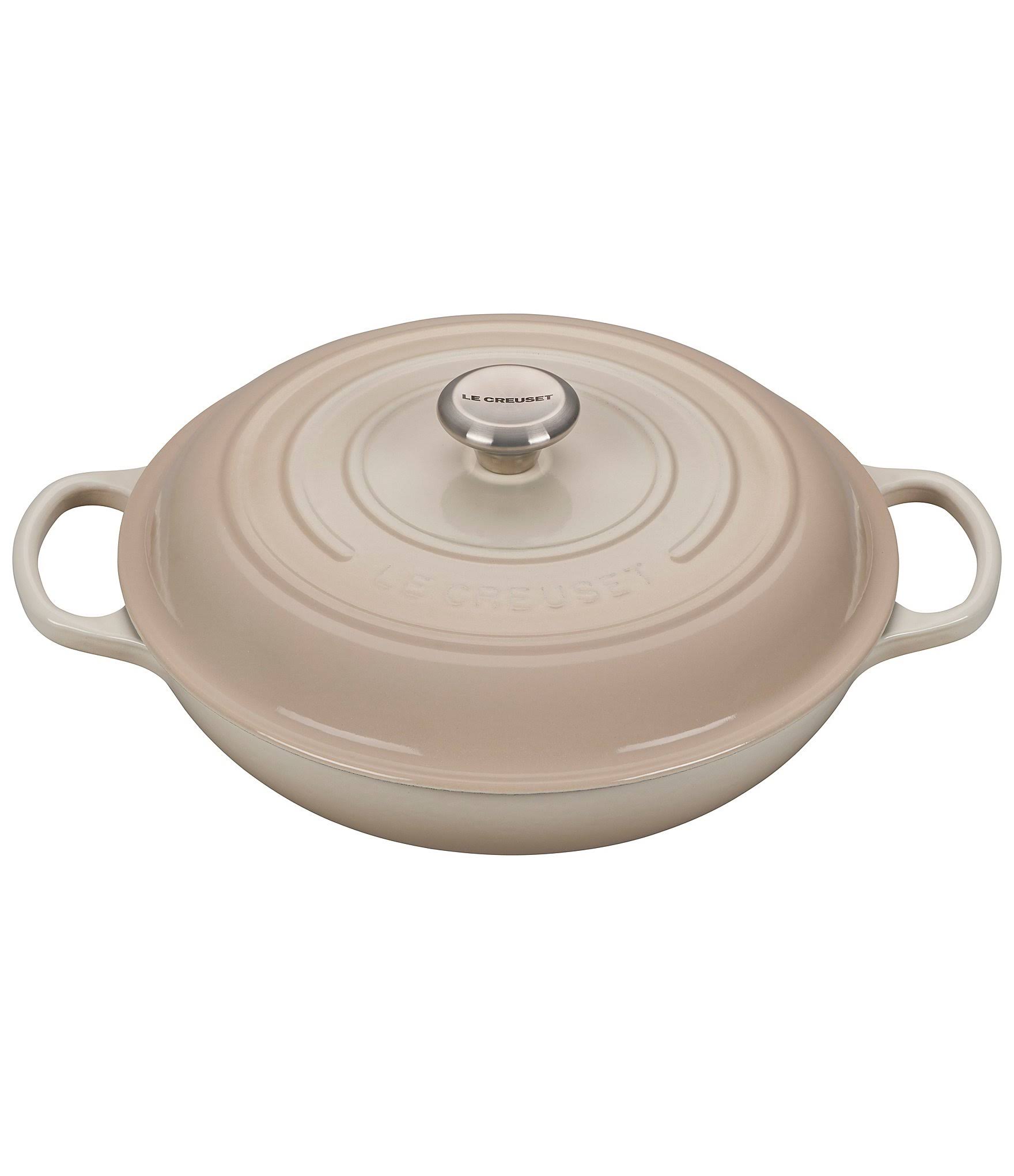 Le Creuset 3.5-Quart Signature Cast Iron Braiser - Meringue