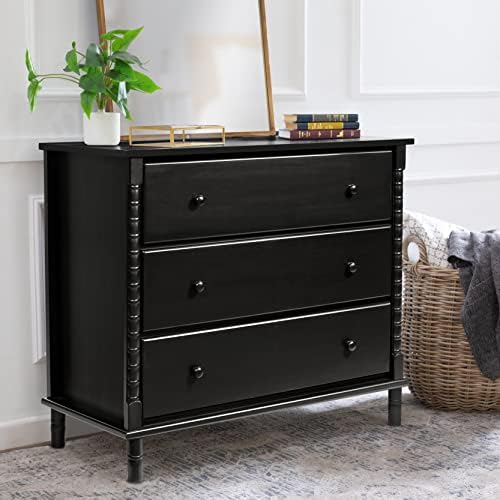 NLIBOOMLife Jenny Lind Spindle 3-Drawer Dresser in Fog Grey