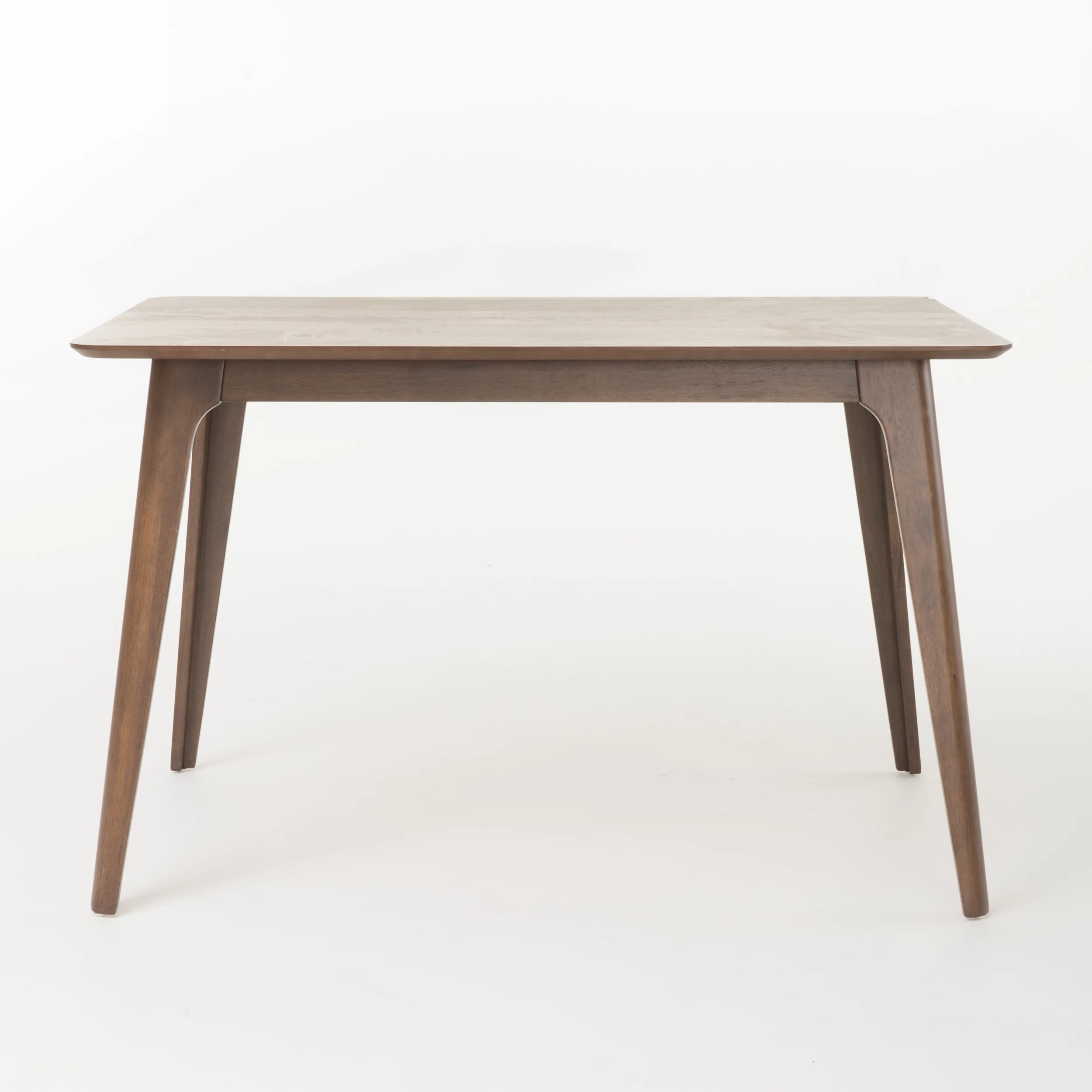Noble House Harper Mid-Century Modern 5 Piece Dining Set, Dark Gray and Walnut