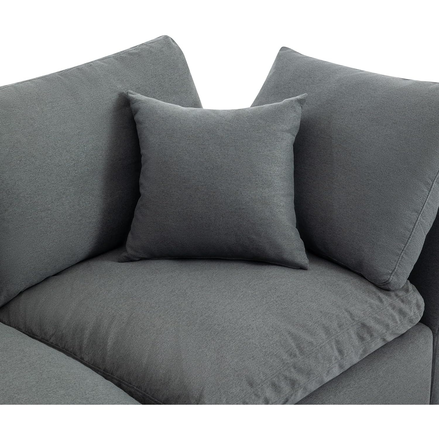 LUCKHAO 4 Seat Oversized Couches for Living Room ，Modular Sectional Sofa, Down Filled Upholstery Convertible Sectional Sofa