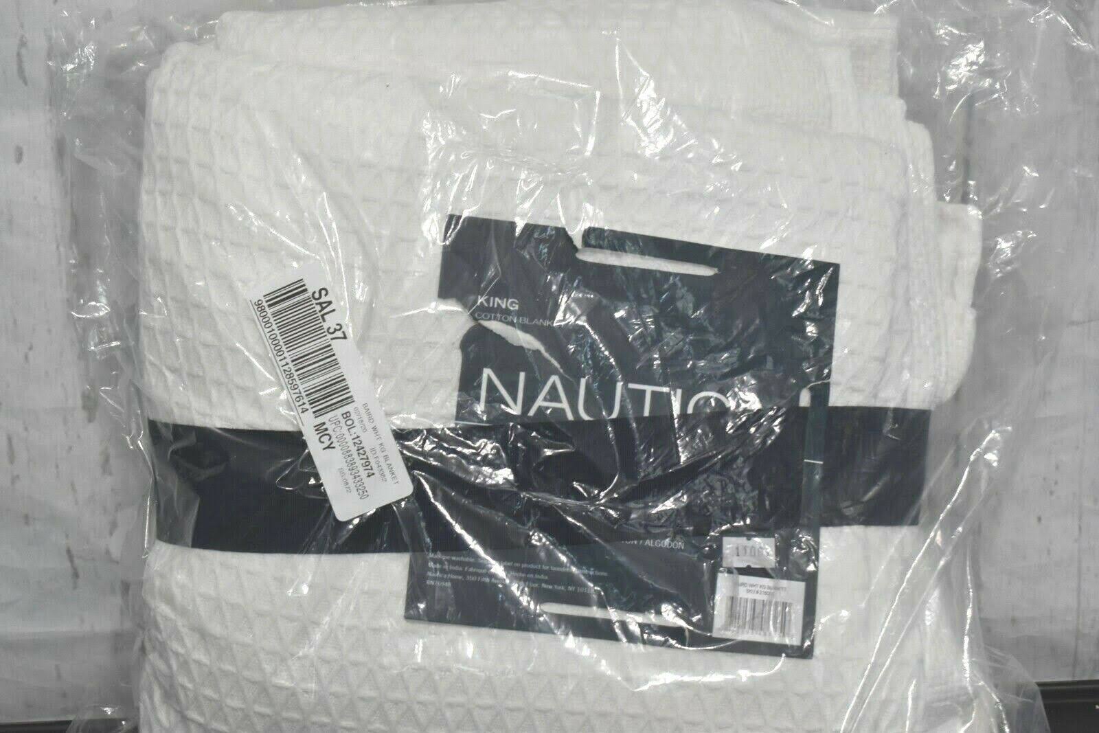 Nautica Baird Cotton King Blanket - White
