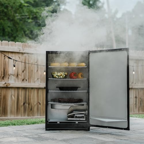 Masterbuilt MB20070122 40 inch Digital Electric Smoker with Window and Legs, Black
