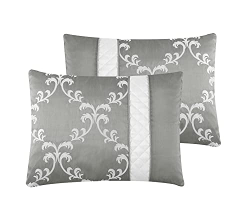 Riverbrook Home 100% Polyester Comforter Set, Queen, Hillcrest - Ivory/Gold, 9 Piece Set