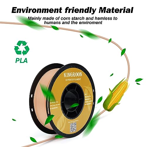 Kingroon PLA 3D Printer Filament, 12Rolls, Dimensional Accuracy +/- 0.03 mm, 12kg Spool(26.4lbs)