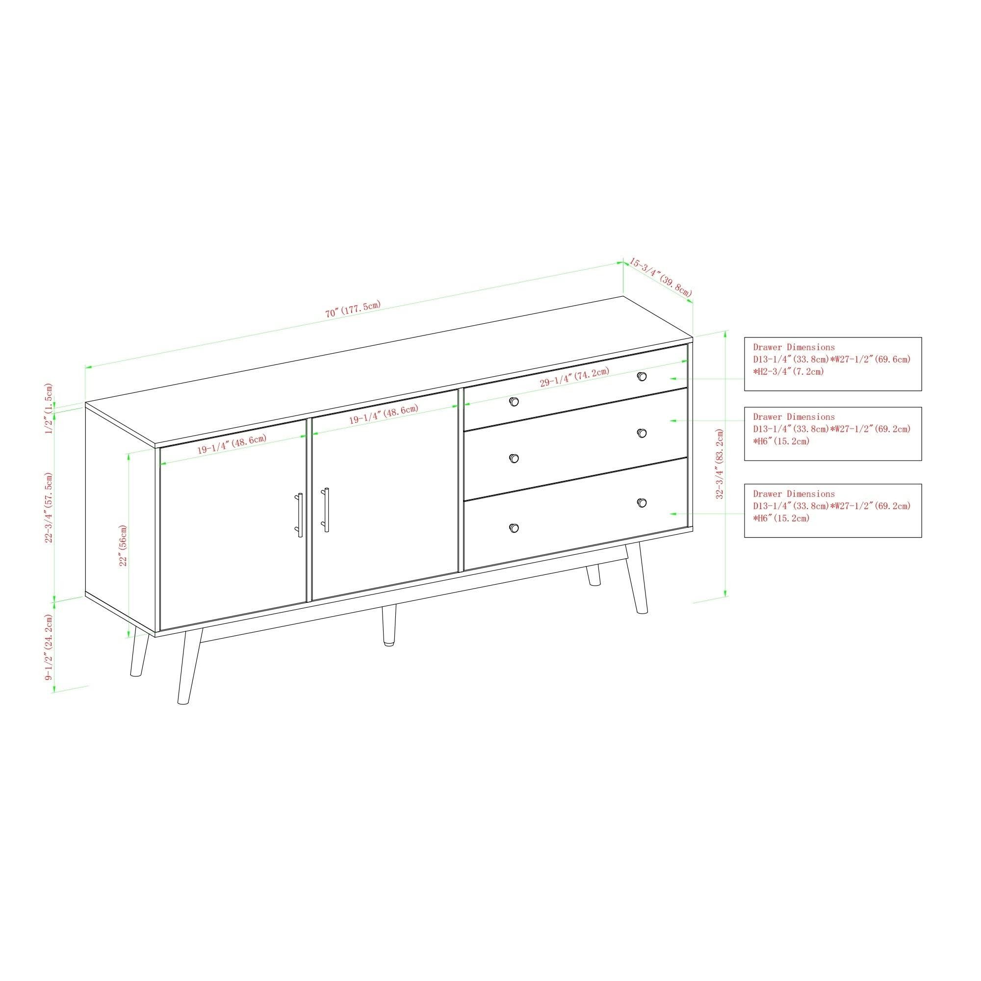 Carson Carrington Sideboard Console - Acorn