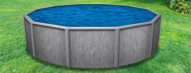 Trendium 24' x 52 Round Southport GLX Power Coated Above Ground Swimming Pool